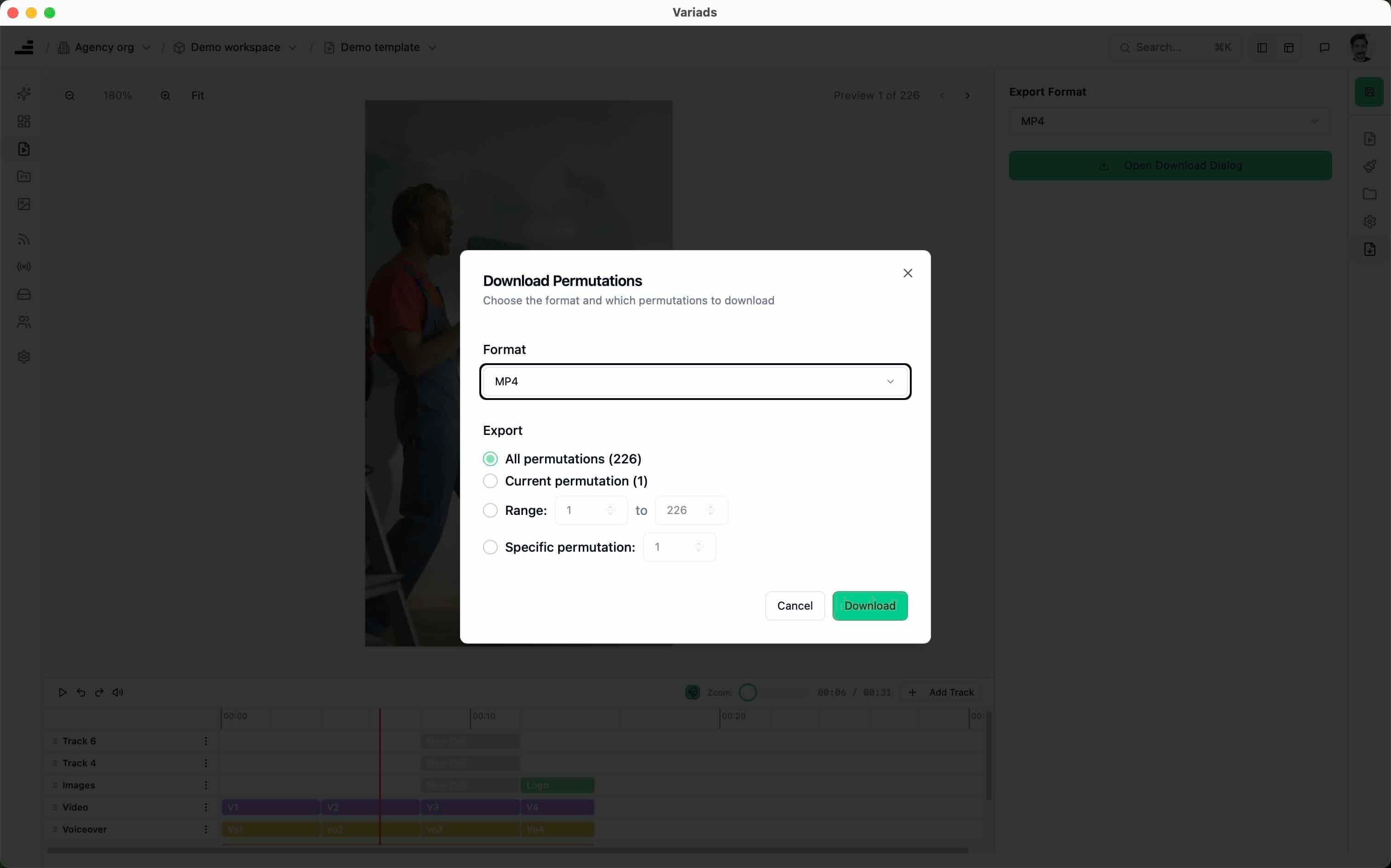 Export your finished ads